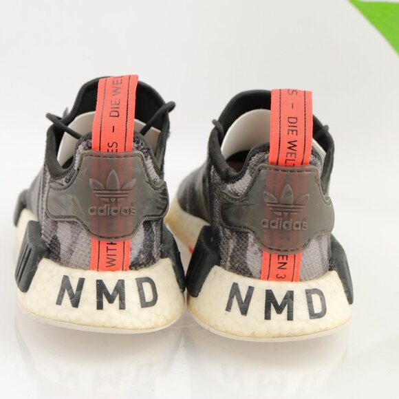Adidas Womens NMD_R1 Running Shoe Size 7 Gray Camo Knit Sneaker Trainer Athletic - Picture 5 of 11